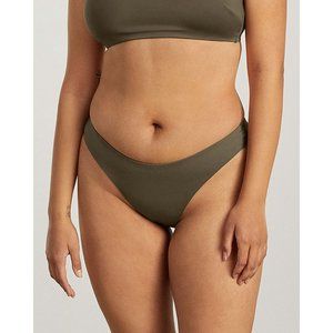 Everlane Womens The Thigh-High Bikini Bottom Beech Green S